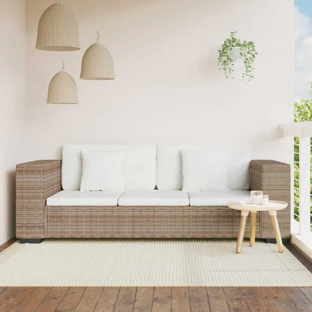 Conjunto de sofás de 3 lugares, 8 pcs, vime genuíno - Compatibilidade Garantida