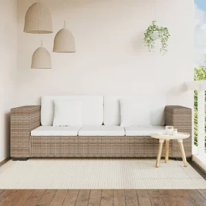 Conjunto de sofás de 3 lugares, 8 pcs, vime genuíno com Dimensões Ajustáveis