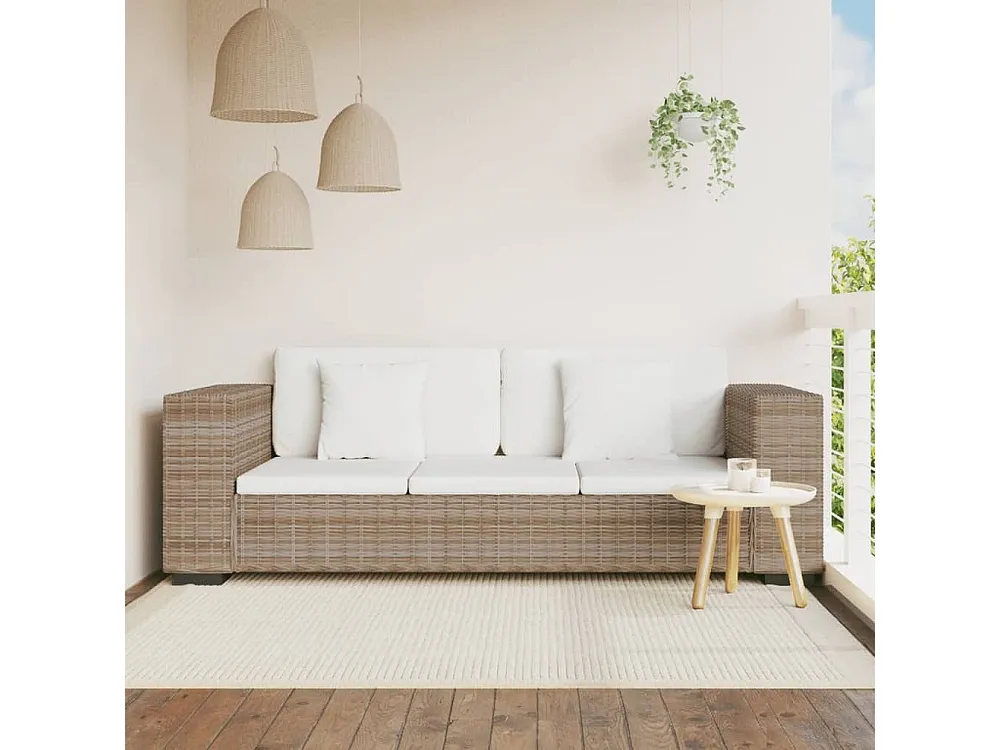 Conjunto de sofás de 3 lugares, 8 pcs, vime genuíno com Dimensões Ajustáveis