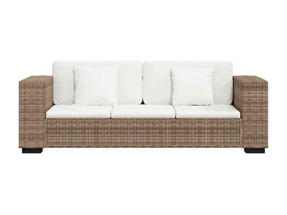 Conjunto de sofás de 3 lugares, 8 pcs, vime genuíno com Dimensões Ajustáveis