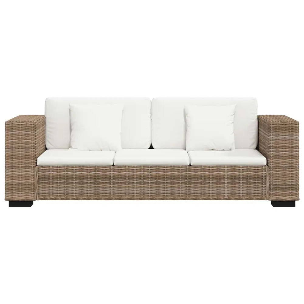 Conjunto de sofás de 3 lugares, 8 pcs, vime genuíno - Compatibilidade Garantida