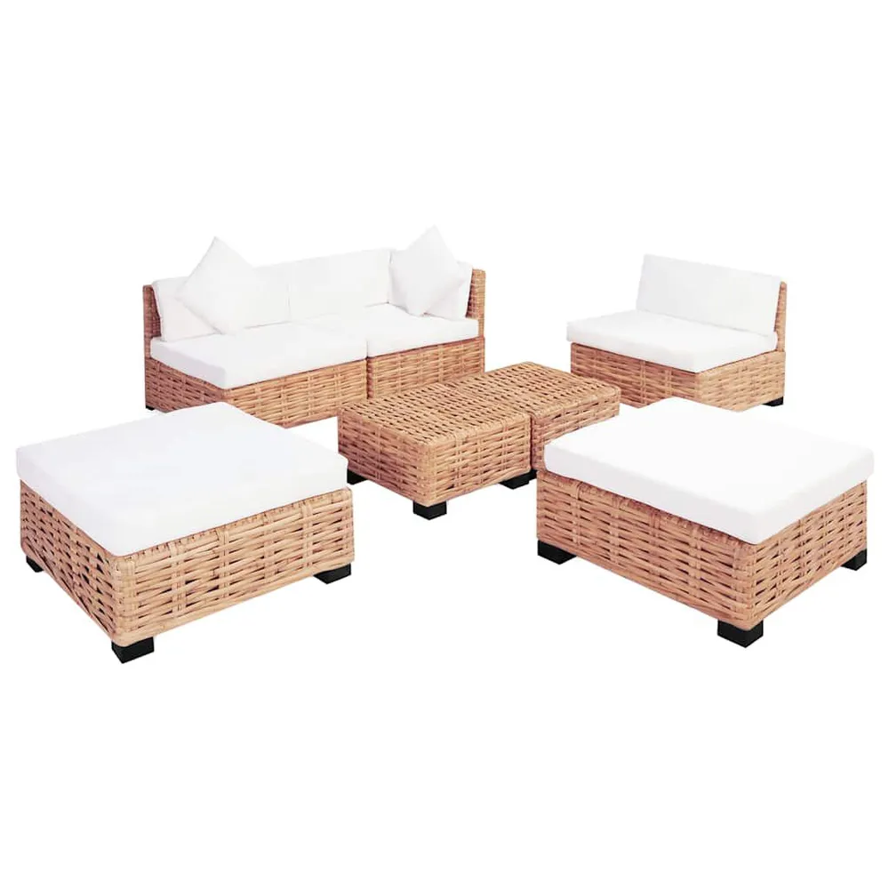 Conjunto de sofás 18 pcs vime genuíno com Fixação Magnética