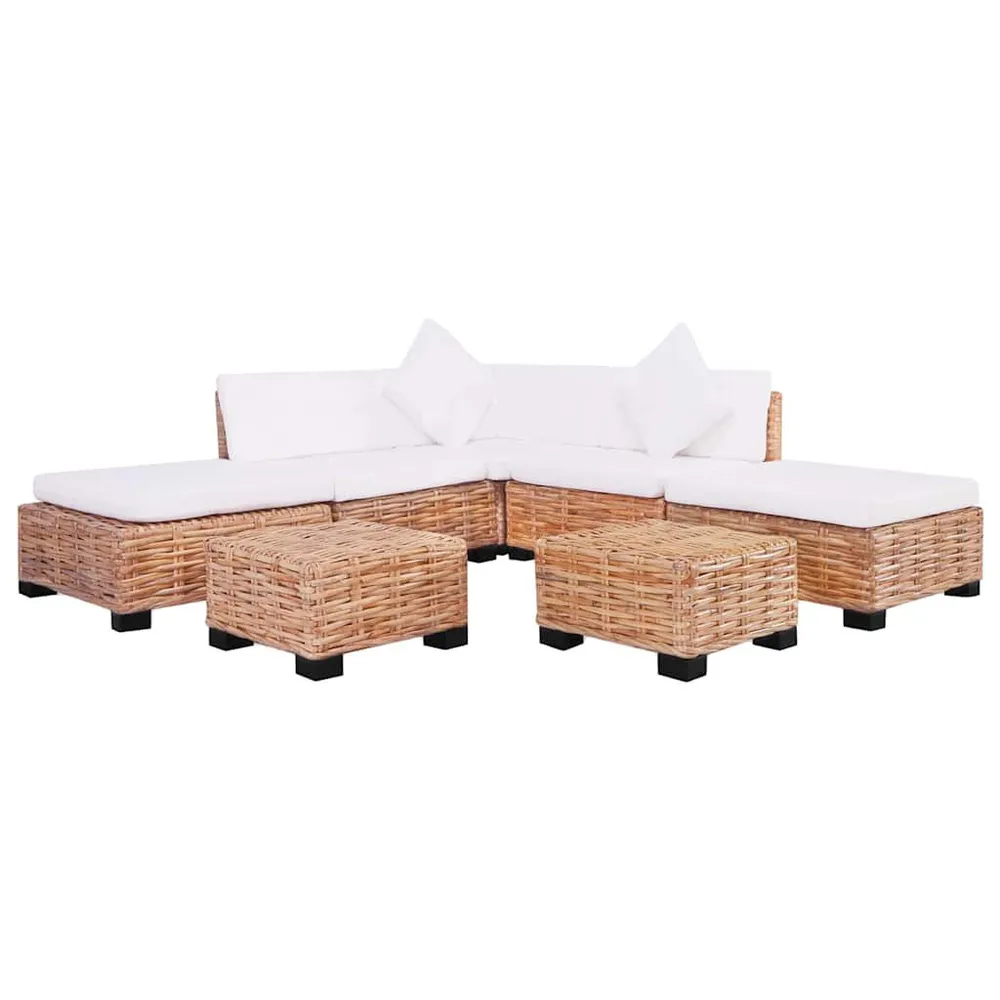 Conjunto de sofás 18 pcs vime genuíno com Fixação Magnética