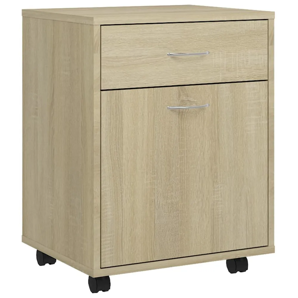 Cortina Blackout Móvel com rodas 45x38x54cm derivados de madeira carvalho sonoma