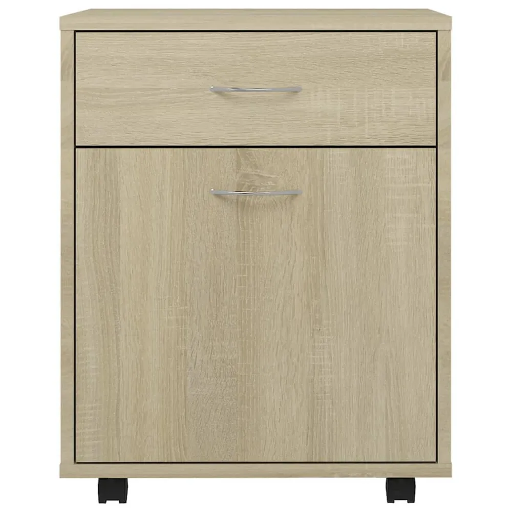 Cortina Blackout Móvel com rodas 45x38x54cm derivados de madeira carvalho sonoma