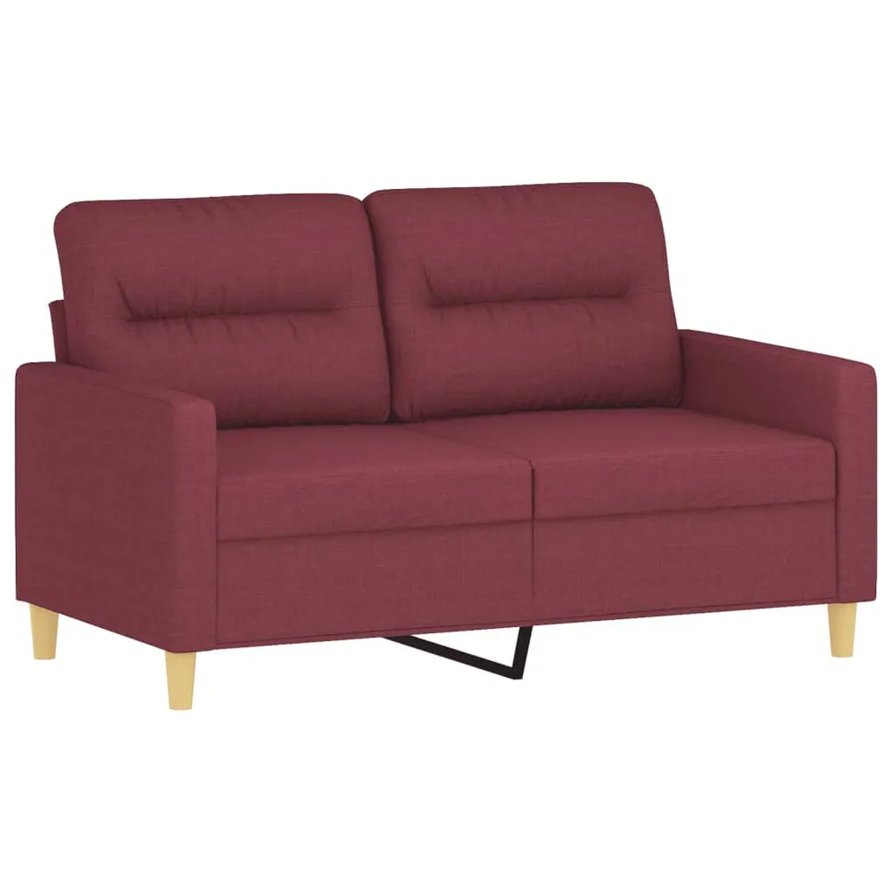 Cortina Blackout 3 pcs conjunto de sofás com almofadas tecido vermelho-tinto