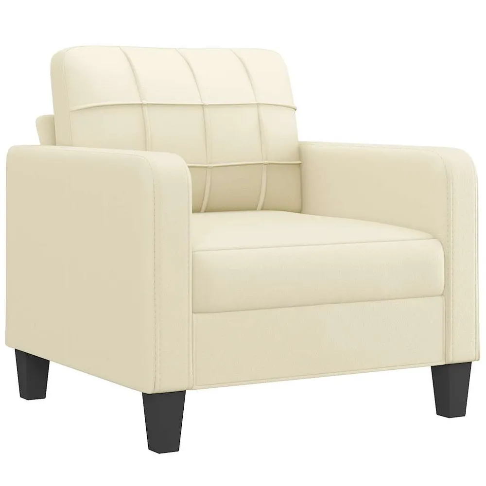Cortina Blackout Poltrona 60 cm couro artificial creme