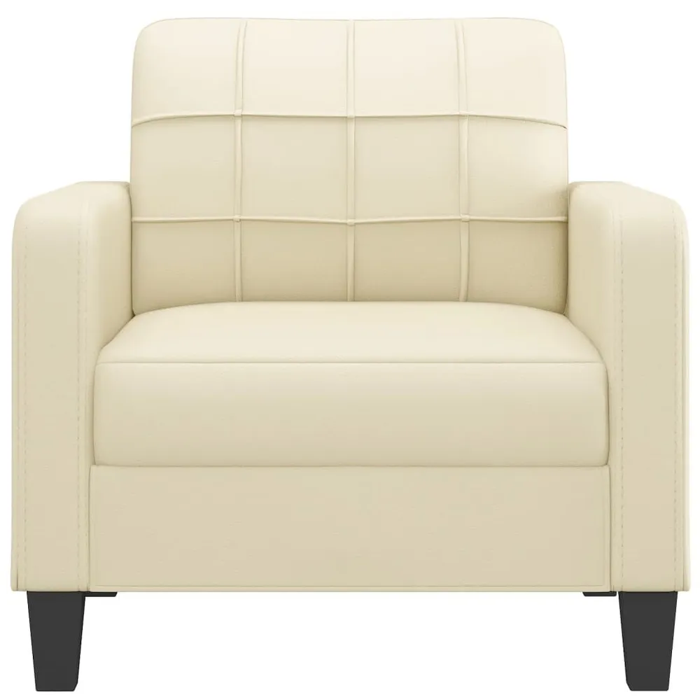 Cortina Blackout Poltrona 60 cm couro artificial creme