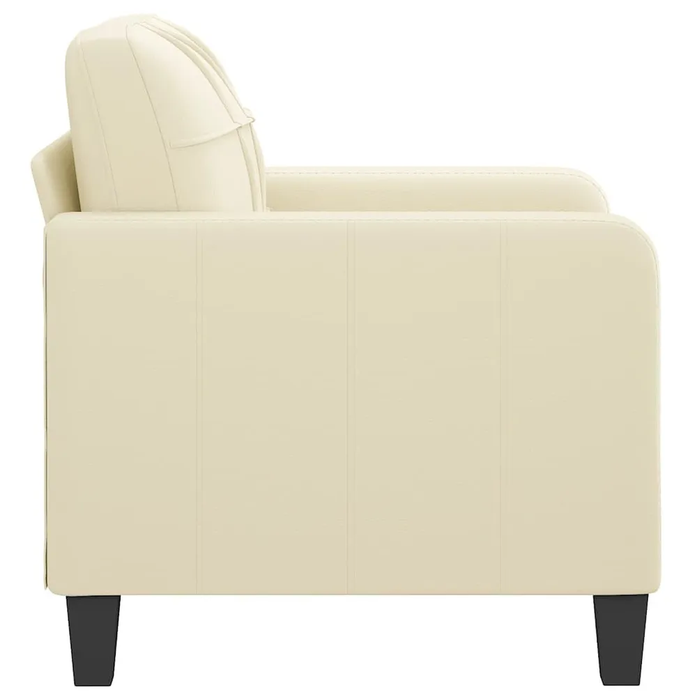 Cortina Blackout Poltrona 60 cm couro artificial creme