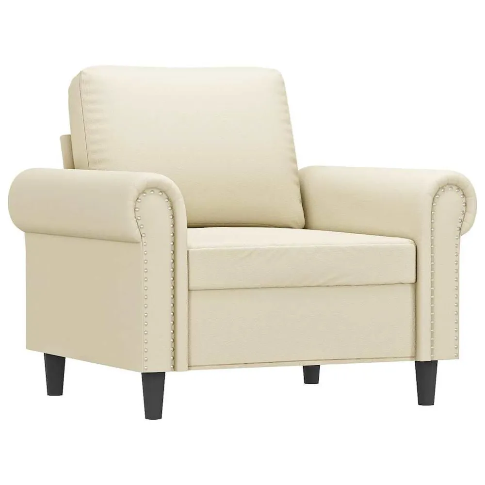 Cortina Blackout Poltrona 60 cm couro artificial creme