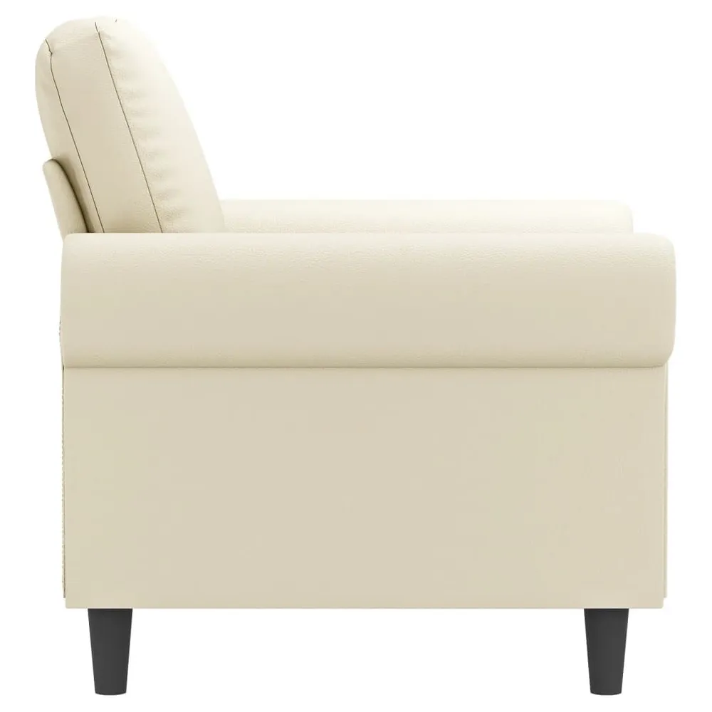Cortina Blackout Poltrona 60 cm couro artificial creme