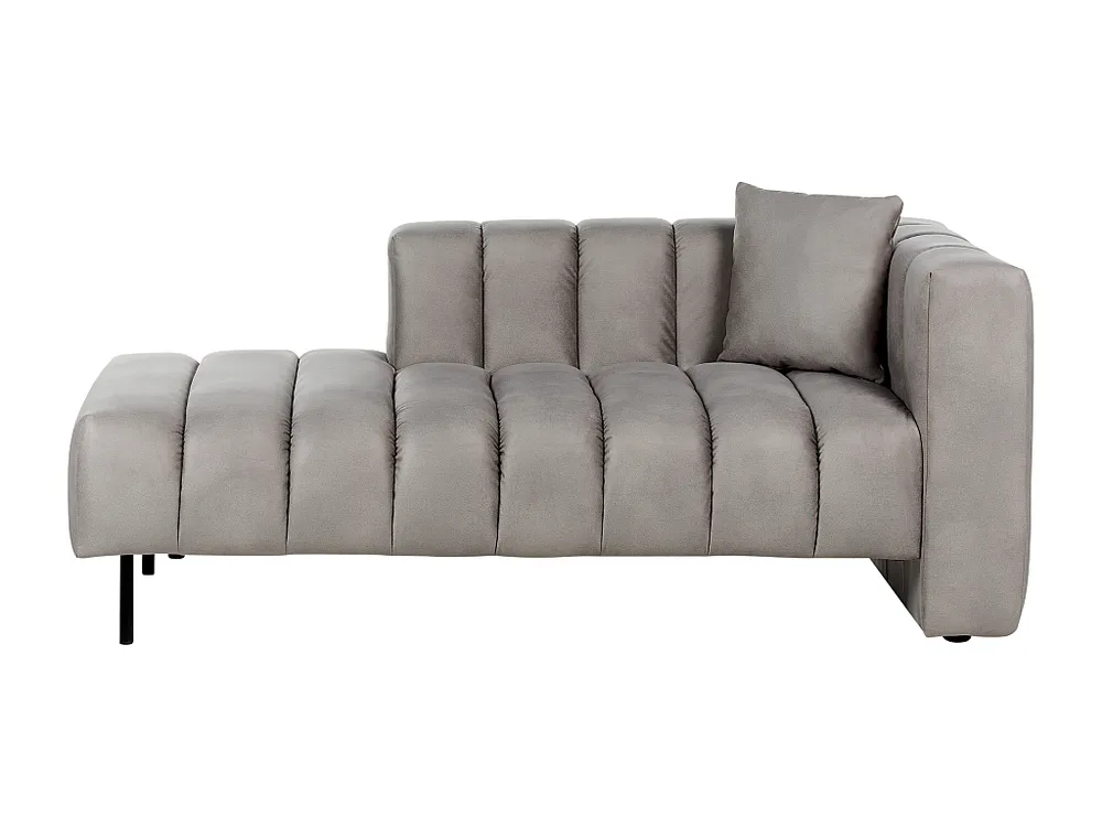 Estore para Janela Chaise-longue à direita em veludo taupe LANNILS