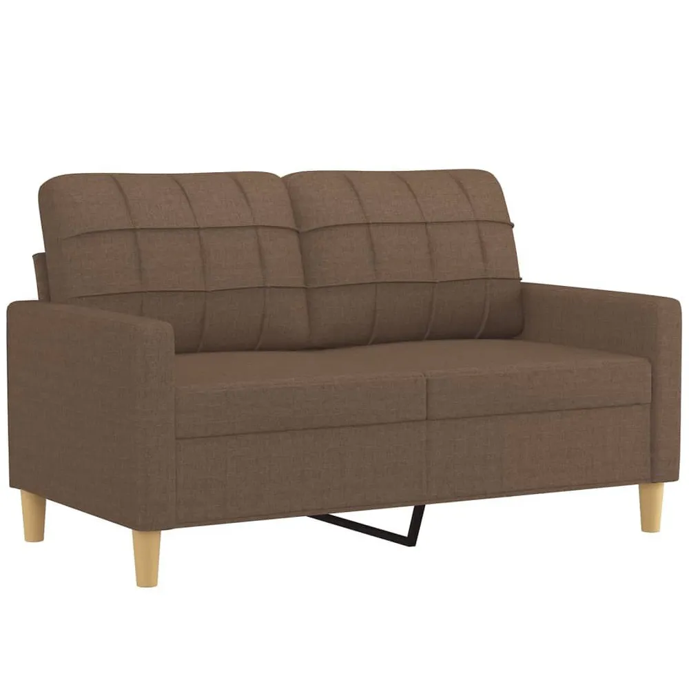 Estore para Janela 4 pcs conjunto de sofás com almofadas tecido castanho