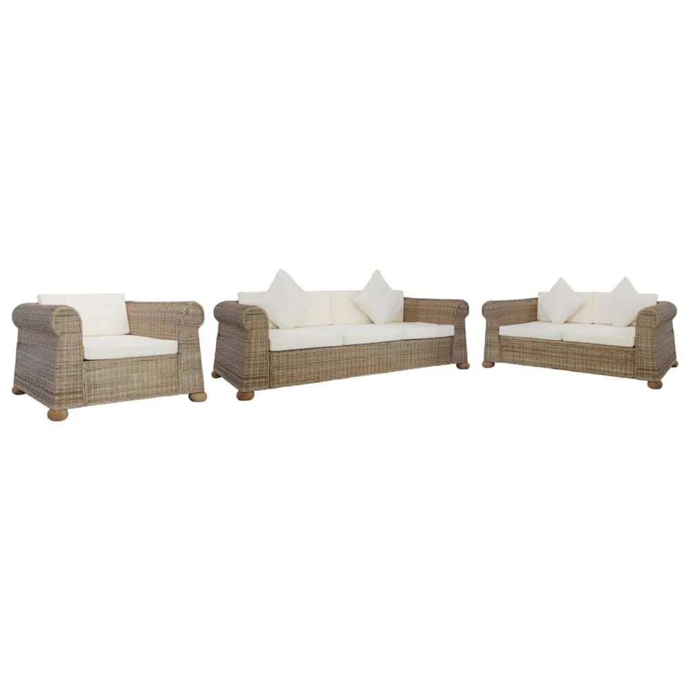 Estore para Janela 3 pcs conjunto de sofás com almofadões vime autêntico