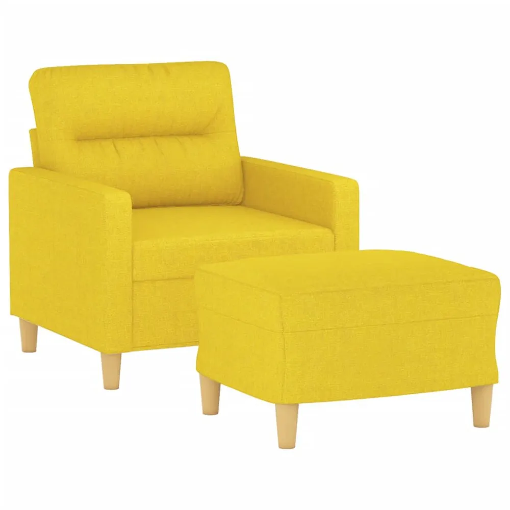 Estore para Janela Poltrona com apoio de pés 60 cm tecido amarelo-claro