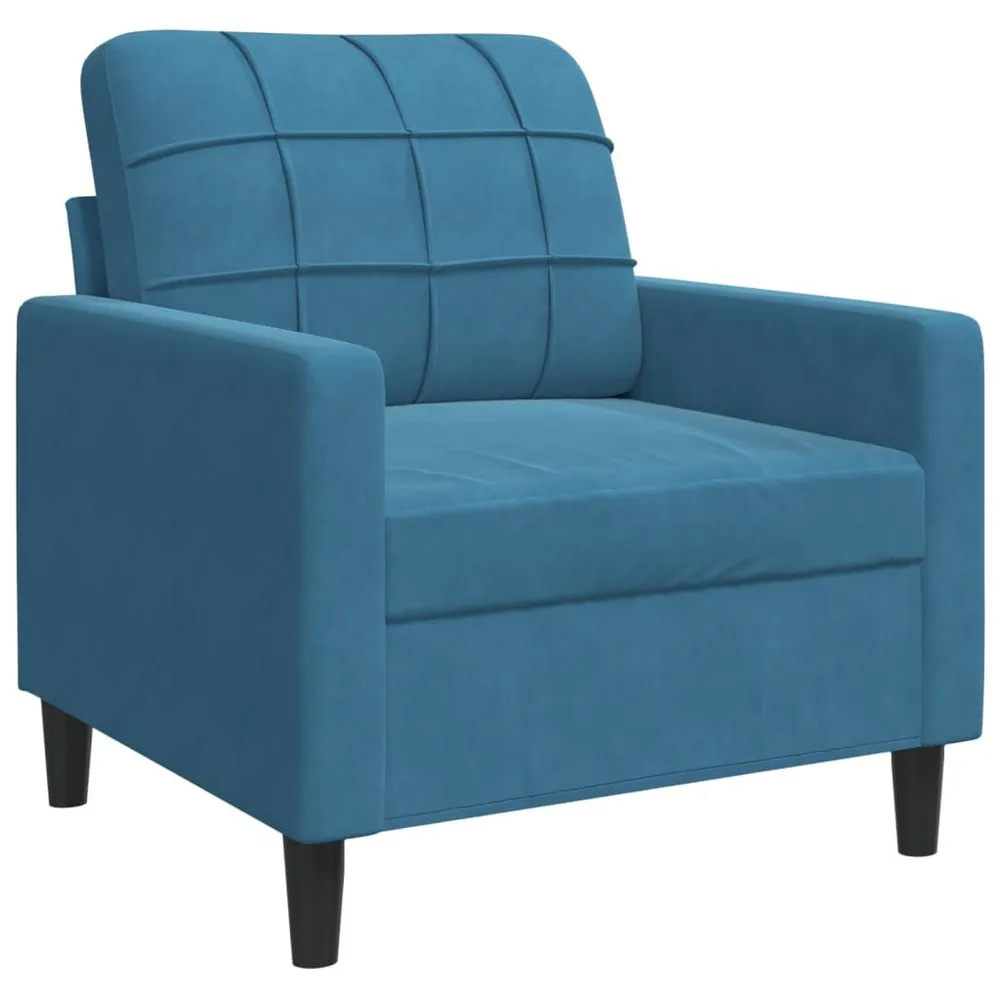 Estore para Janela Poltrona 60 cm veludo azul