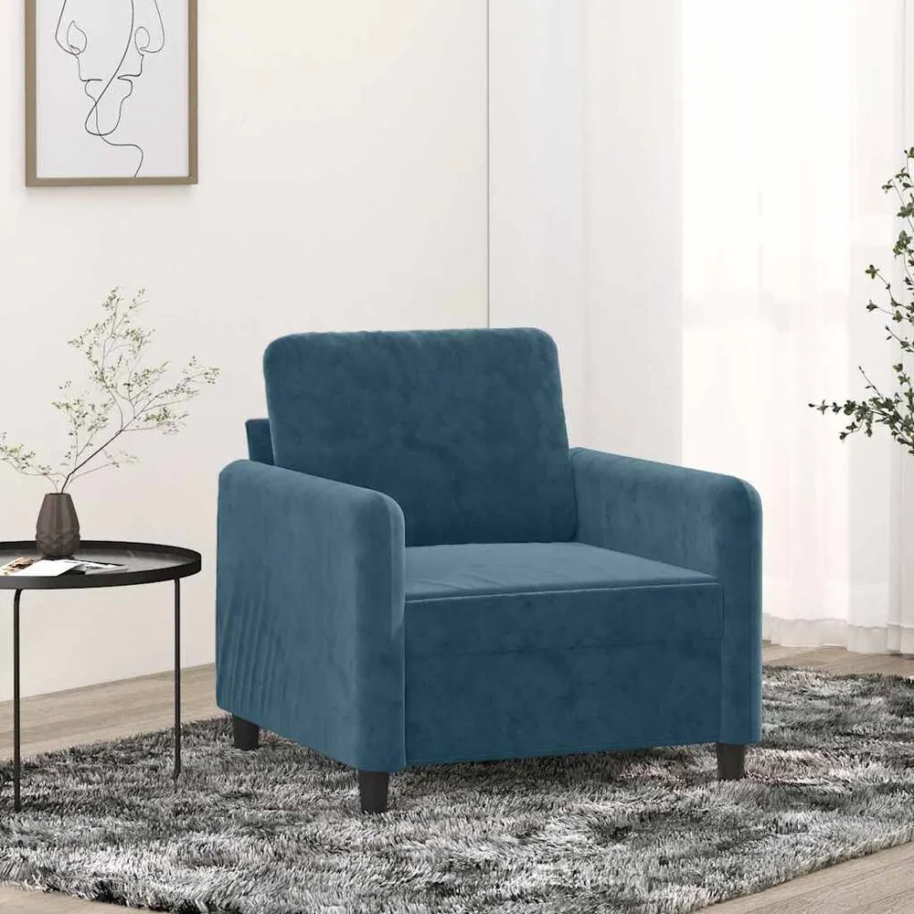 Estore para Janela Poltrona 60 cm veludo azul