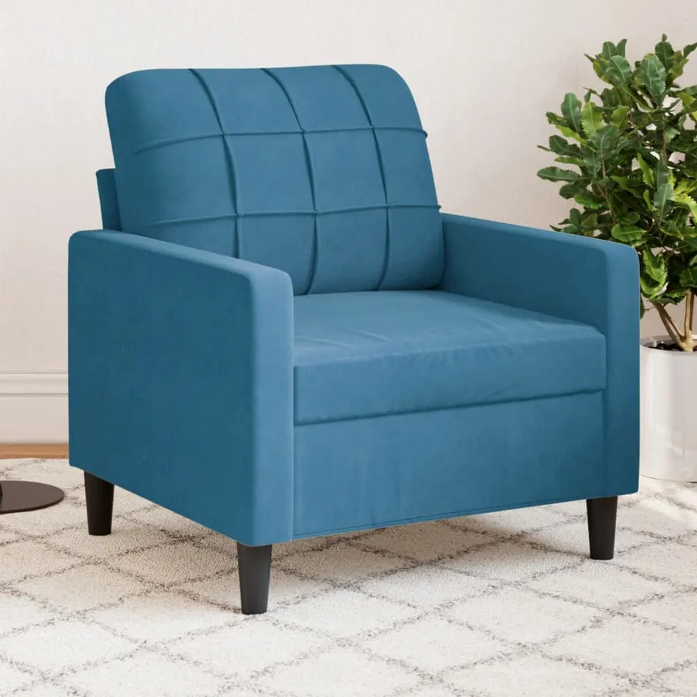 Estore para Janela Poltrona 60 cm veludo azul
