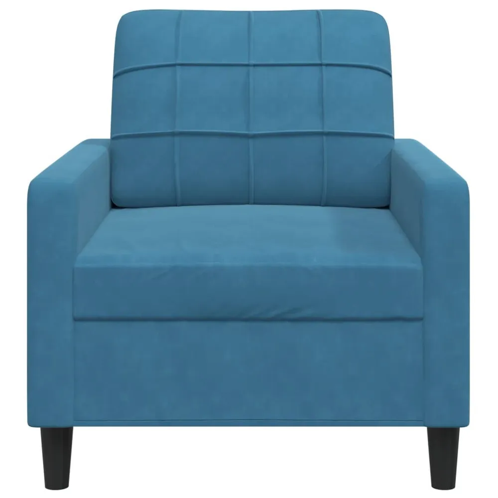 Estore para Janela Poltrona 60 cm veludo azul