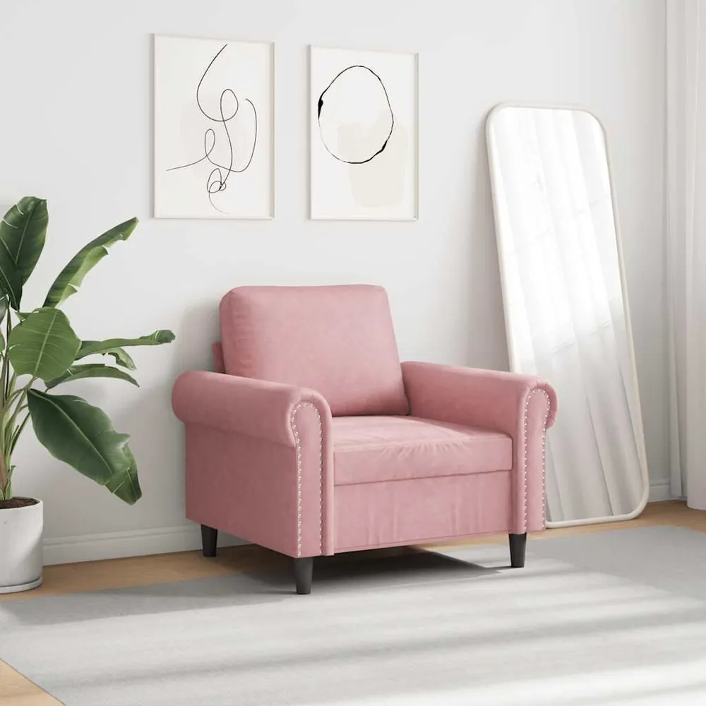 Estore para Janela Poltrona 60 cm veludo rosa