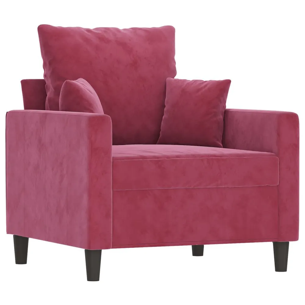 Estore para Janela Poltrona 60 cm veludo vermelho-tinto