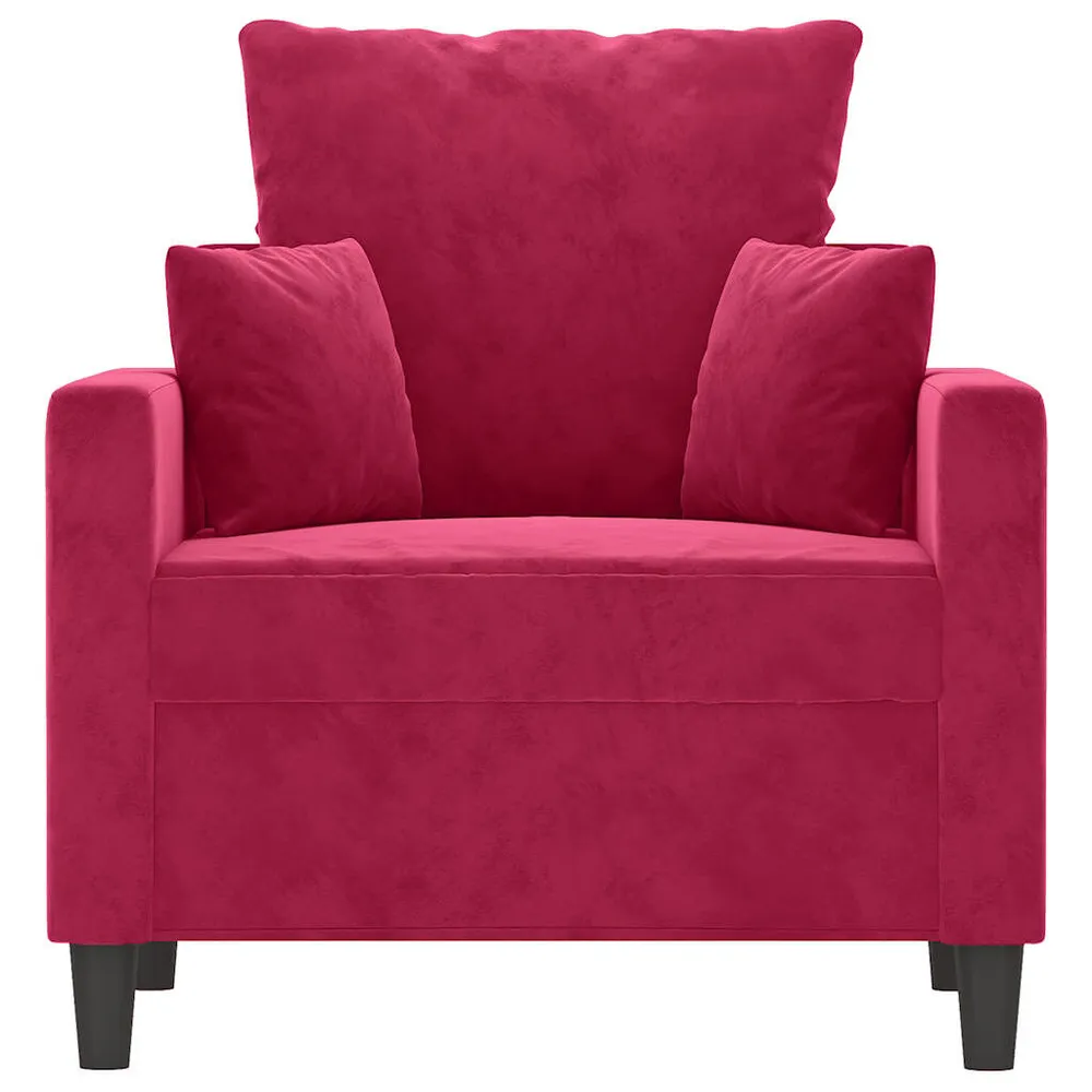 Estore para Janela Poltrona 60 cm veludo vermelho-tinto