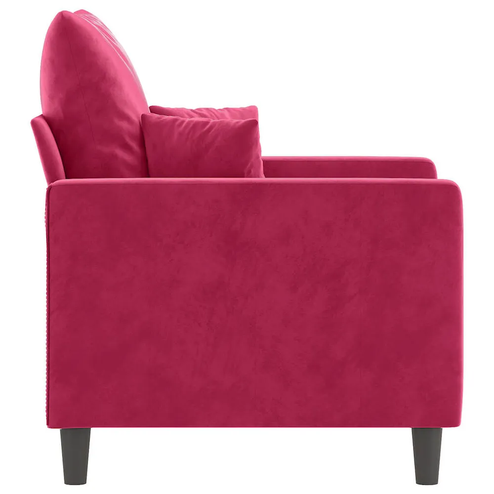 Estore para Janela Poltrona 60 cm veludo vermelho-tinto