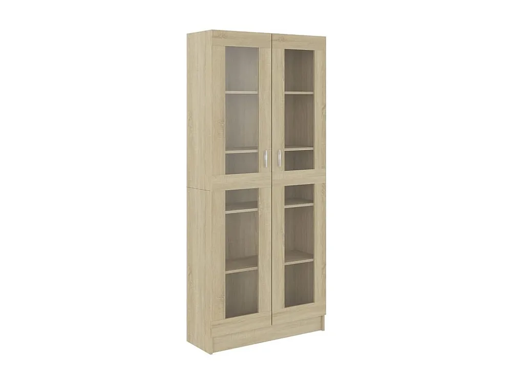 Gancho de Parede Armário vitrine 82,5x30,5x185,5cm contraplacado carvalho sonoma