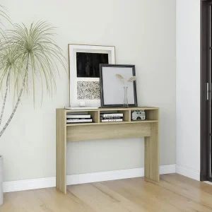 Gancho de Parede Mesa consola 105x30x80 cm contraplacado carvalho sonoma