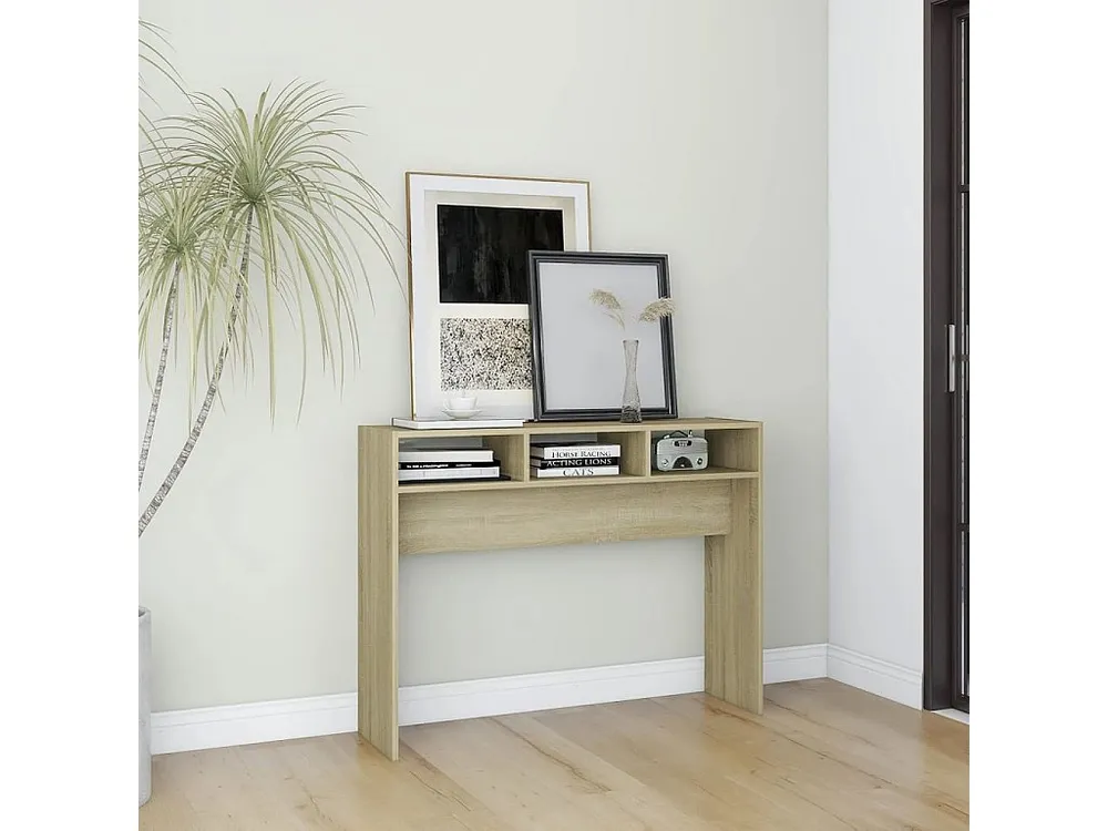 Gancho de Parede Mesa consola 105x30x80 cm contraplacado carvalho sonoma