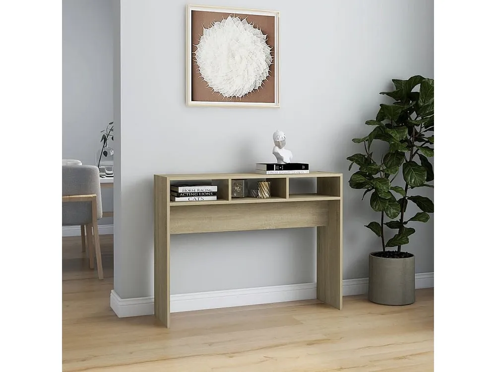 Gancho de Parede Mesa consola 105x30x80 cm contraplacado carvalho sonoma