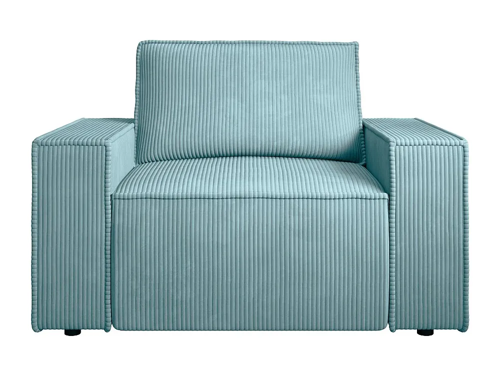 Gancho de Parede Poltrona veludo canelado azul-turquesa estilo design AMELIA