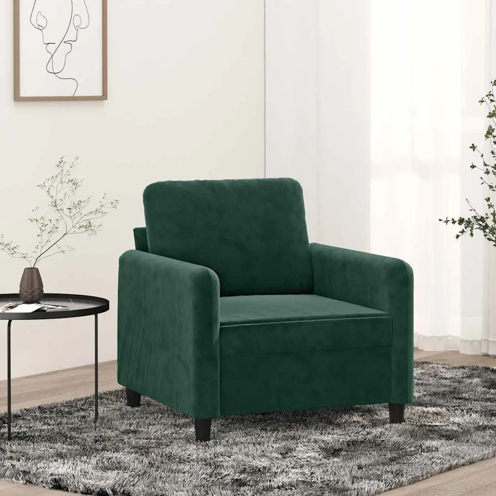 Gancho de Parede Poltrona 60 cm veludo verde-escuro