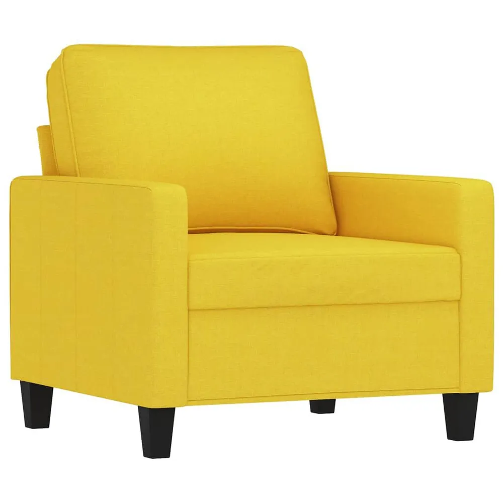 Iluminação LED Poltrona 60 cm tecido amarelo-claro