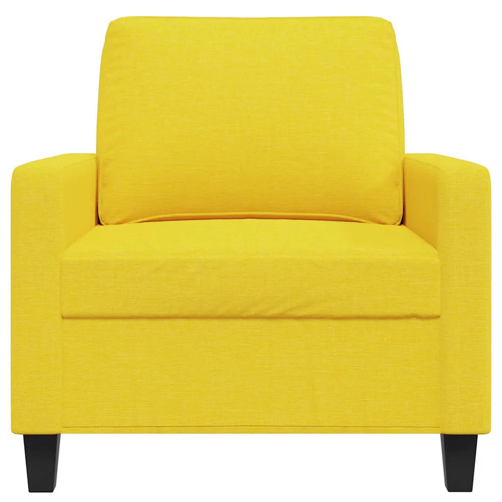 Iluminação LED Poltrona 60 cm tecido amarelo-claro