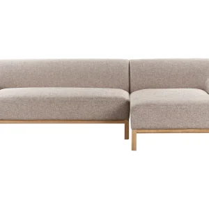 Left Hand Fabric Corner Sofa Light Café SOSJO