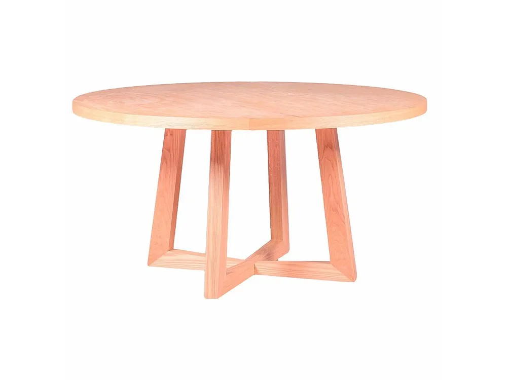 Mesa de jantar redonda em cinza genuíno (150cm) - Soho - Cinza Natural