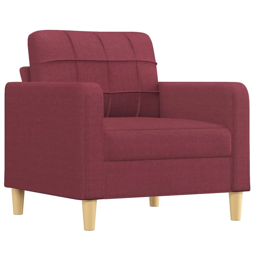 OEM Original 3 pcs conjunto de sofás com almofadas tecido vermelho-tinto