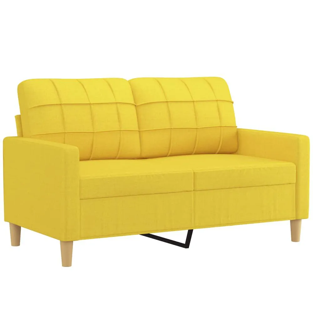 OEM Original 3 pcs conjunto de sofás com almofadões tecido amarelo-claro