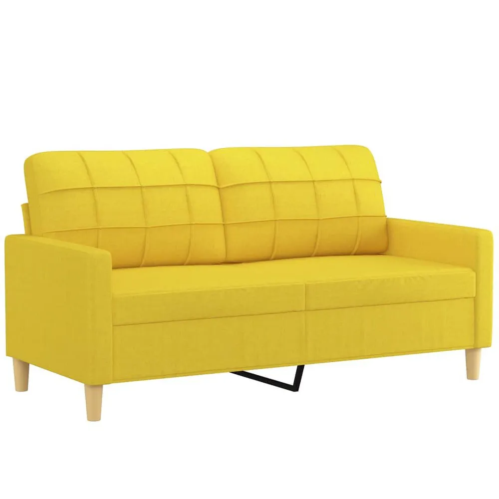 OEM Original 3 pcs conjunto de sofás com almofadões tecido amarelo-claro