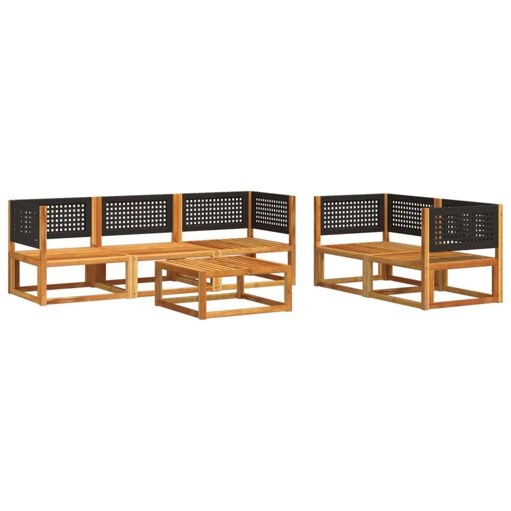 OEM Original 6 pcs conjunto de sofás de jardim com almofadões acácia maciç