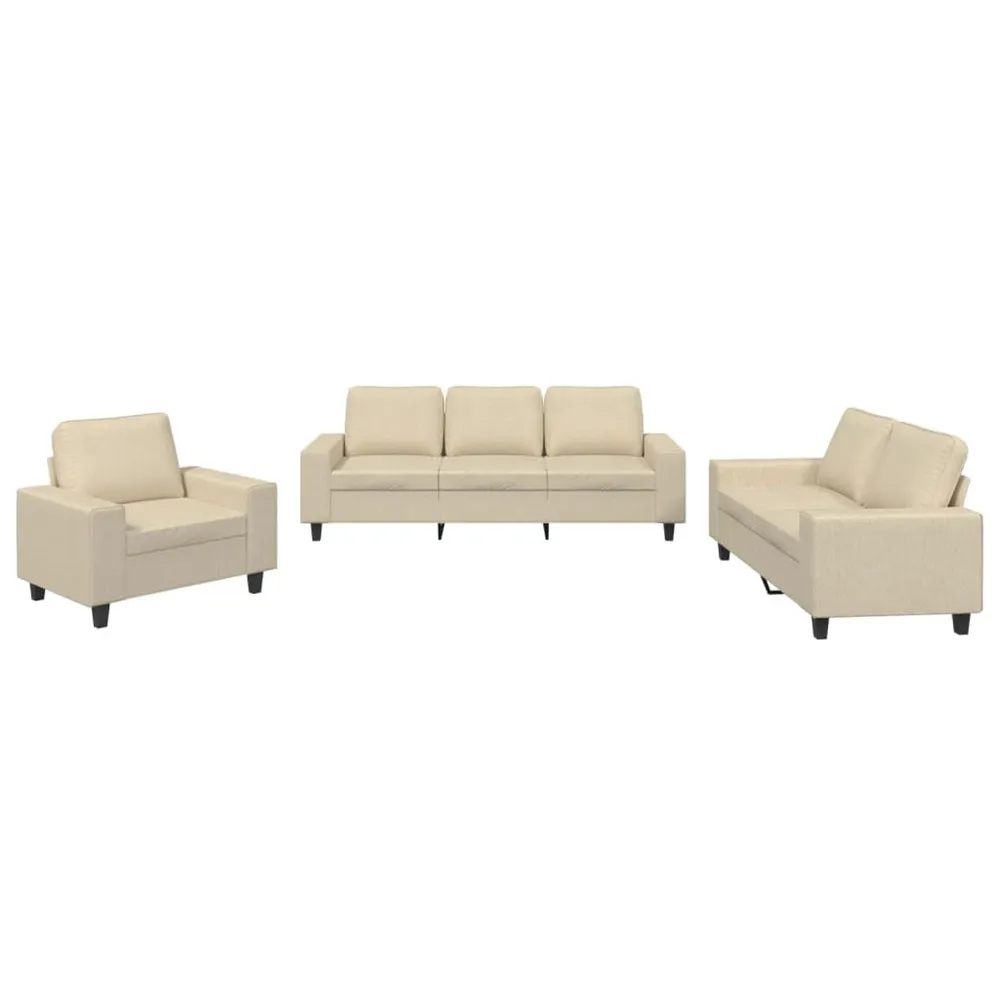 OEM Original 3 pcs conjunto de sofás tecido cor creme