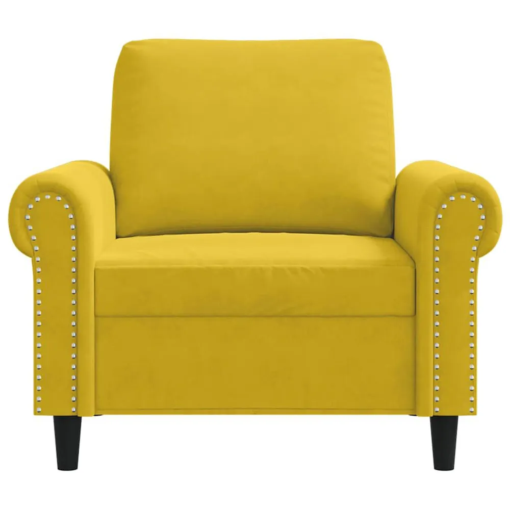 OEM Original Poltrona 60 cm veludo amarelo