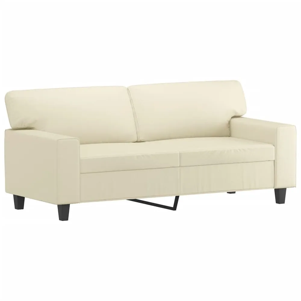 Organizador para RV 2 pcs conjunto de sofás com almofadas couro artificial creme