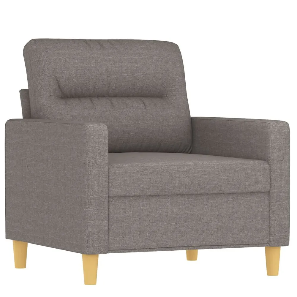 4 pcs conjunto de sofás com almofadas tecido cinza-acastanhado - Compatibilidade Garantida