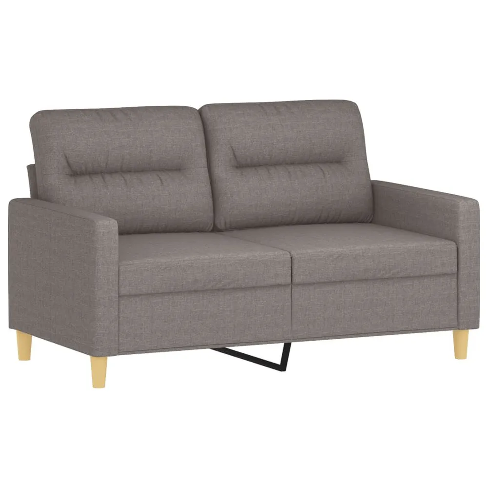 4 pcs conjunto de sofás com almofadas tecido cinza-acastanhado - Compatibilidade Garantida