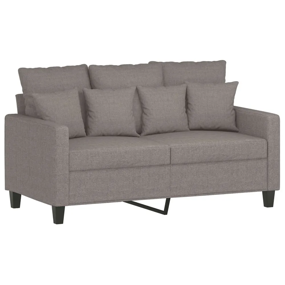 3 pcs conjunto de sofás com almofadas tecido cinza-acastanhado - Compatibilidade Garantida