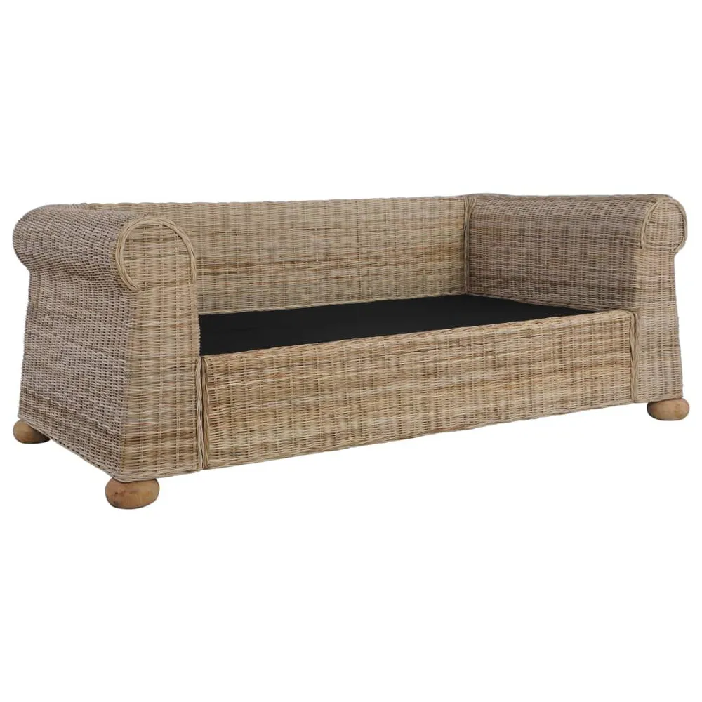 2 pcs conjunto de sofás com almofadões vime autêntico