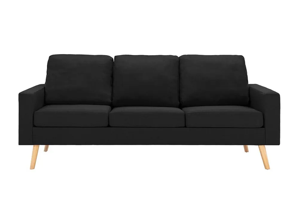 3 pcs conjunto de sofás tecido preto em Madeira Compensada