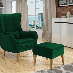 Poltrona Comfivo 206, Verde, Tecido, 106x80x95cm com Dimensões Ajustáveis